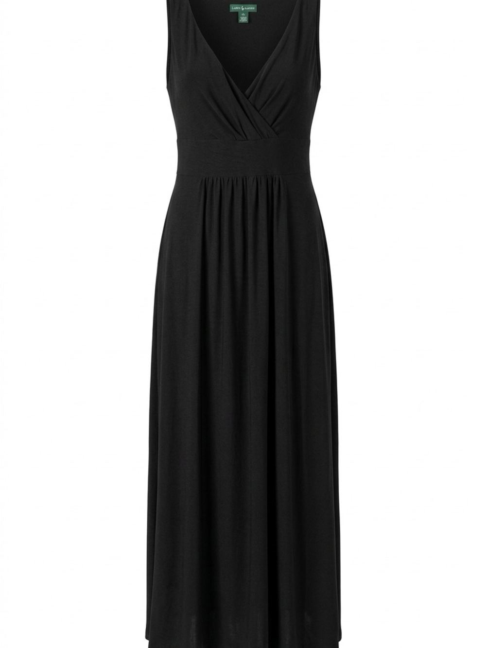 Ralph Lauren Black Sleeveless V-Neck Long Dress